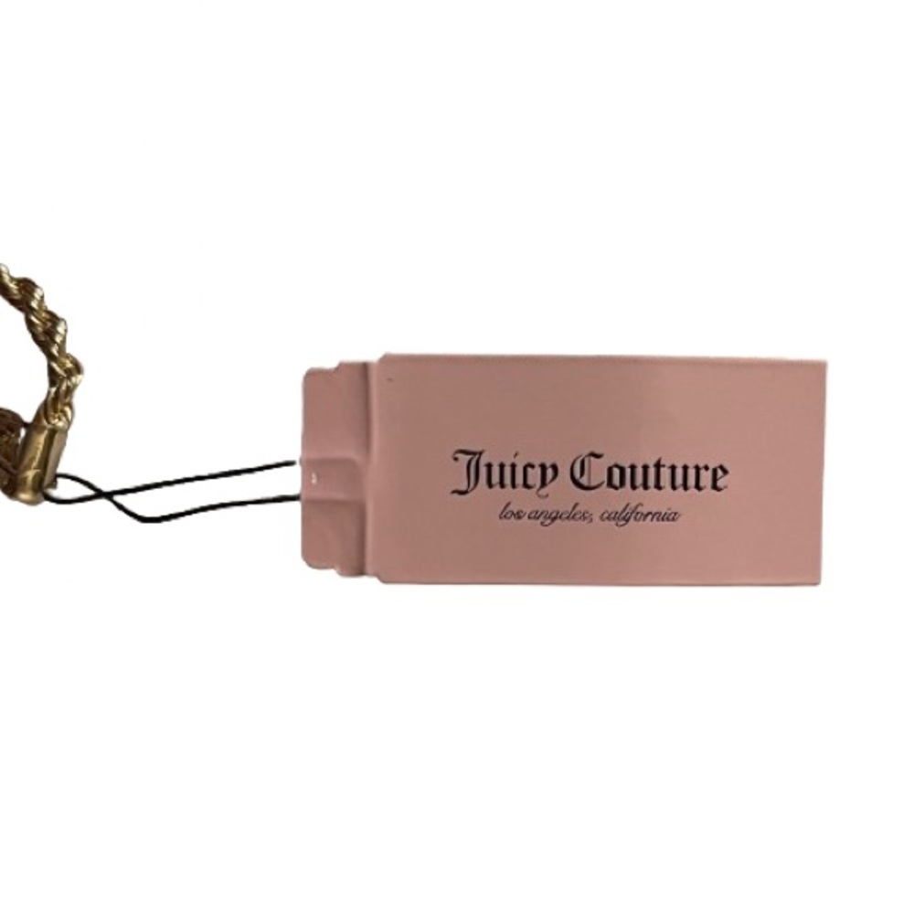 NEW Juicy Couture Gold Toned Three Charm Toggle Clasp Necklace - Picture 9 of 11